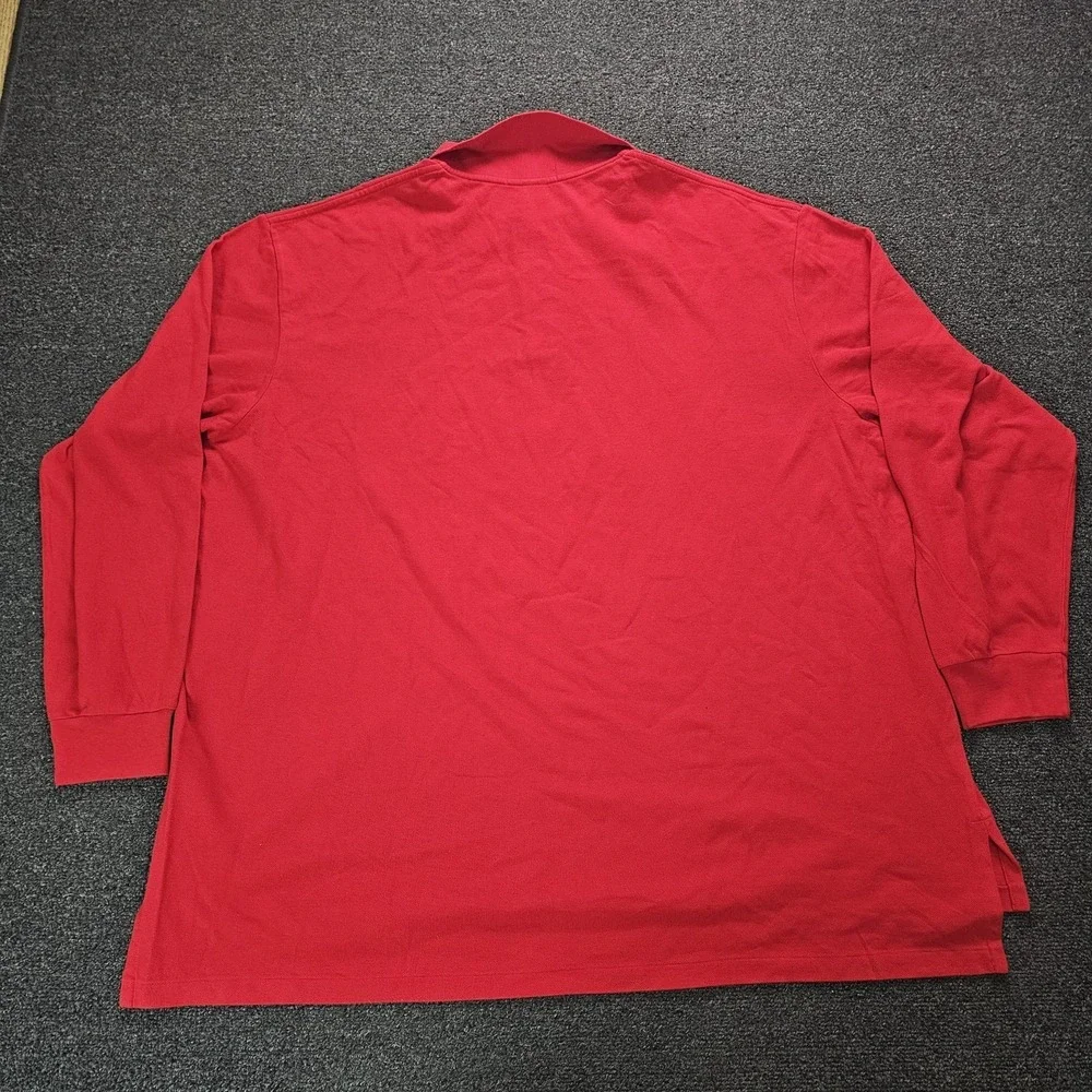 Polo Ralph Lauren Mesh Shirt Mens XL Long Sleeve‎ Red Collared Button NWT